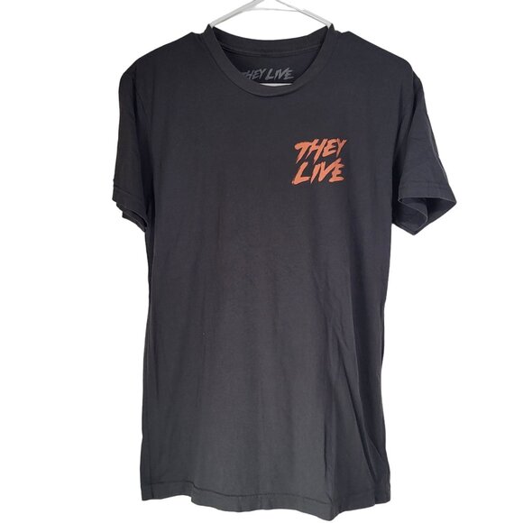 THEY LIVE Graphic T Shirt Small Gray John Carpenter MONDO Fright Rags - Picture 2 of 7